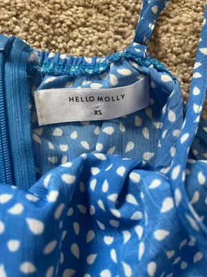 Hello Molly Mini Dress Blue Polka Dots thumbnail 3