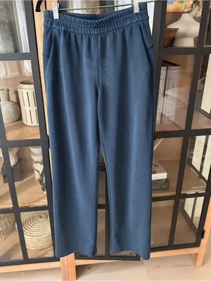 Lululemon Softstreme High-Rise Pants True Navy pockets wide straight leg thumbnail 2