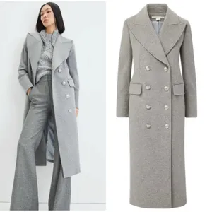 Veronica Beard Nalida Overcoat Grey Size 6 Wool Cashmere Long Cardigan Coat thumbnail 14