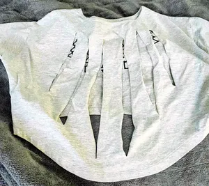 Women Crop Top Gray Size L thumbnail 4