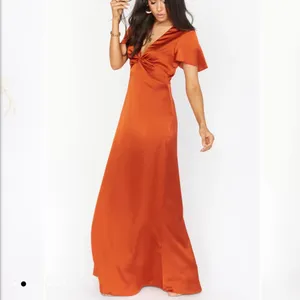Show Me Your Mumu Burnt Orange Luxe Satin Bridesmaid Dress - Rome Twist Gown thumbnail 8