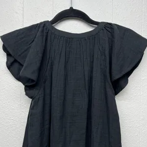Old Navy Gauzy Flutter Sleeve Top Womens Medium Beachy Cottagecore Breathable thumbnail 6
