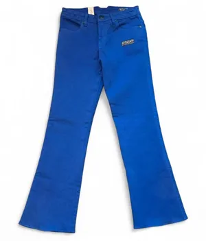 NWT Volcom What The Twill Mid-Rise Royal Blue Flare Denim Kick Pant — Size 1 thumbnail 1