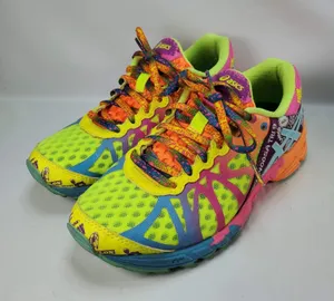 ASICS Gel-Noosa Tri 9 Running Shoes Women 6 Multicolor Neon T458N Retro Rare thumbnail 1
