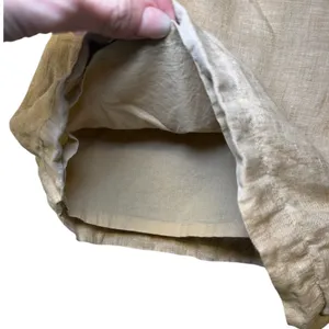 Vineyard Vines Khaki‎ Belted Lined Linen Paperbag Waist Shorts Quiet Luxury 4 thumbnail 8