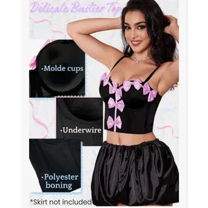 NEW Cute Bow Corset Detachable Strap Birthday Concert festival 6/8 thumbnail 5