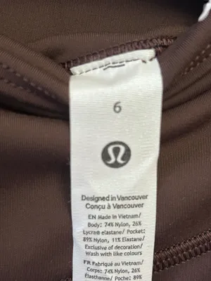 Lululemon Wunder Under SmoothCover High-Rise Tight 25" Size 6 Espresso NWT thumbnail 5