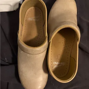 Dansko SOLD Women's Cream Slip-On Shoes Danilo Clogs thumbnail 5