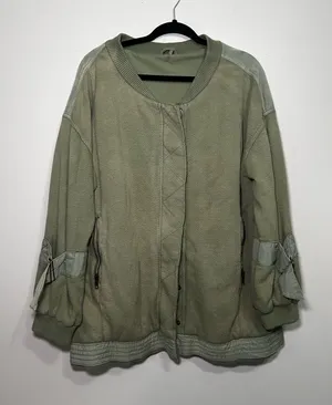 Free People Olive/Sage Green Jacket thumbnail 1