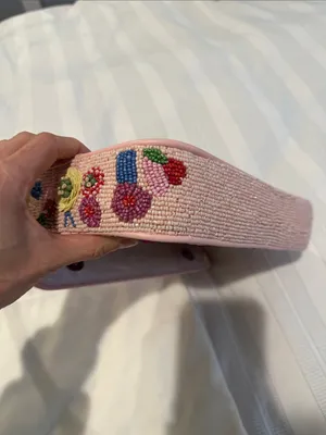 STAUD Pink Beaded Floral Shoulder Bag thumbnail 6