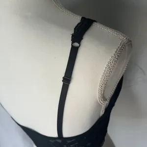 PINK Victoria's Secret Black Floral Lace Bra thumbnail 6