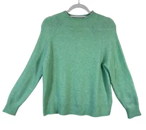 J. Crew Mock Neck Sweater‎ Light Green Wool Blend Merino Alpaka Soft size Small thumbnail 1