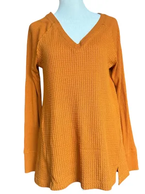 Anthropologie Maeve Pearson Waffle‎ Thermal Top Sz XS thumbnail 2