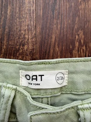 Women’s Oat Light Green High Waisted Wide Leg Pants -Size 2/26 thumbnail 2