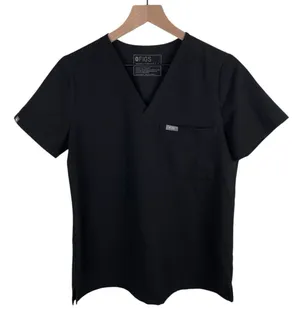 Figs Catarina One Pocket Nursing Scrub Top Black Women's Size Small FW1000 thumbnail 1
