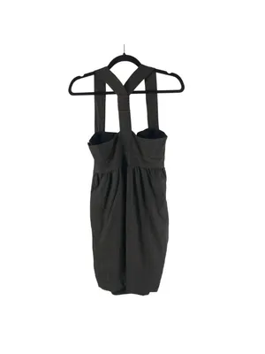 Laila Azhar Brown Wool Blend Suspender Dress Size 4 With Button Details Pockets thumbnail 2