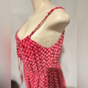 Lulu’s Grecian Getaway Red and White Print Mini Dress size large thumbnail 10