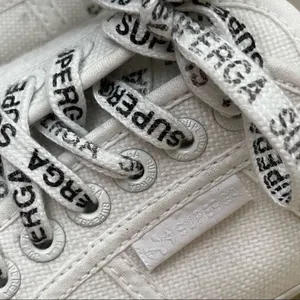 Superga White Slip On Backless Sneakers Logo Laces 39/7 thumbnail 3