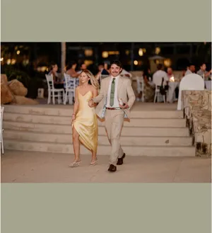 Zara maxi dress flowy butter yellow satin effect wedding evening party holiday thumbnail 6