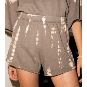 NWT Lulu's‎ It's a Lifestyle Lounge Pull-On Shorts in Brown Tie-Dye thumbnail 8