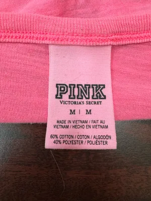 PINK Victoria’s Secret V-Neck Short Sleeve Pink Tee Size Medium thumbnail 4