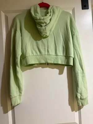 KatieJ NYC Green Mint Zip Up Hoodie thumbnail 2