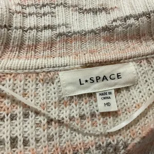 L Space Layla Solstice Space Dye Collared V Neck Sweater M thumbnail 5