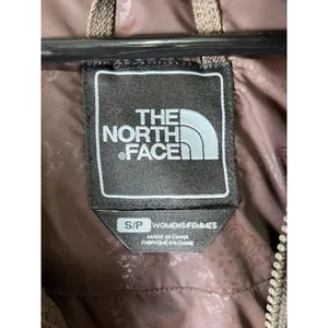 The North Face 600 Down Quilted Vest Women's Small Removable Faux Fur Hood Brown thumbnail 6