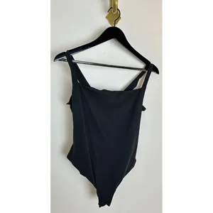 SKIMS Fits Everybody Square Neck Sleeveless Bodysuit in Onyx Black Size 2X thumbnail 5