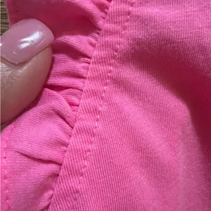 Lilly Pulitzer Bright Pink Ruffle Shoulder Tank Top Size XS EUC thumbnail 4