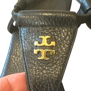 Tory Burch‎ Pauline Demi Cork Wedge Sandals Black 8.5 thumbnail 8