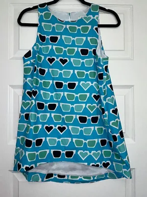 Tyler Boe Sunglass Print Sleeveless Tunic Shirt Top thumbnail 1