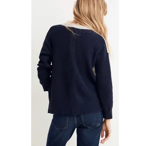 Madewell Patch Pocket Pullover Sweater in Colorblock thumbnail 2