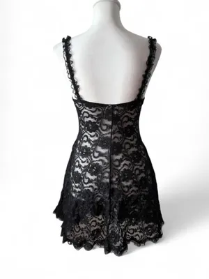 Black Lace Babydoll Slip thumbnail 5