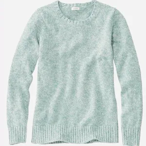 LL Bean Signature Blue Green Cotton‎ Ragg Crewneck Pullover Sweater Size XS thumbnail 1