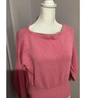 Knitted & Knotted Light Pink Knit Half Sleeve Blouse XS thumbnail 2