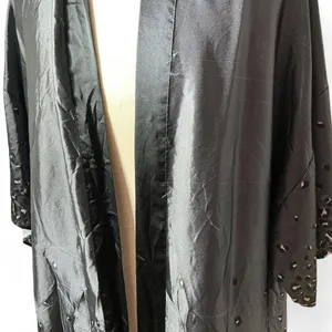 Victoria's‎ Secret Grey Satin Leopard Print Long Kimono Robe Duster XS/S thumbnail 2