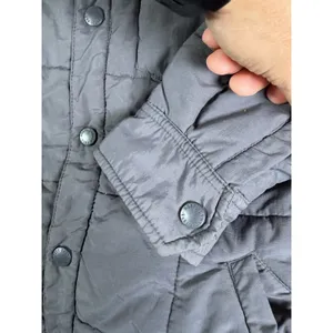 Roots Canada Women's M Charcoal Down Feather Quilted Puffer Snap Warm Jacket* thumbnail 8