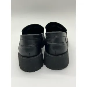 Steve Madden Shoes Womens Size 7 Black Leather Lawrance Loafers Chunky Lug Sole thumbnail 7
