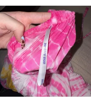 Halter Backless Tie Dye Dress Pink Size L thumbnail 4