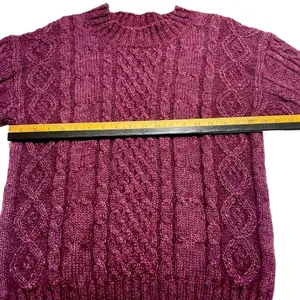 Paris Sport Club Mohair Cable knit Sweater Berry Cottagecore SZ M 90’s Y2K thumbnail 9