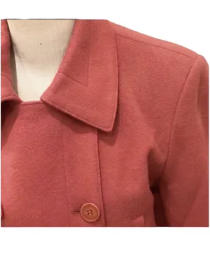 Vintage Harve Benard Dusty Pink Double Breasted Wool Cashmere Pea Coat 10 thumbnail 4