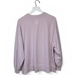 Aerie Long-sleeve Crew-neck Lavender Side Slit Oversized Sweatshirt W2260 Sz S thumbnail 6