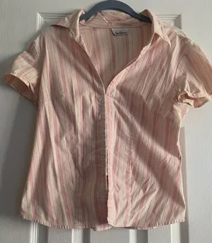 Y2k pink button up sz M Size M thumbnail 1