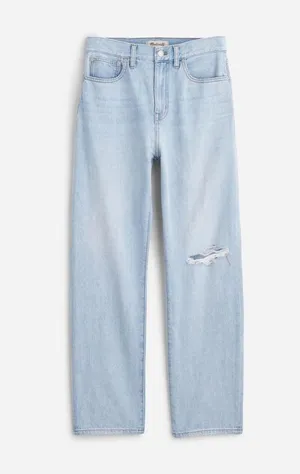 NWT Madewell 90’s Straight Jean 33 needs to be washed liquid spilled on front thumbnail 6