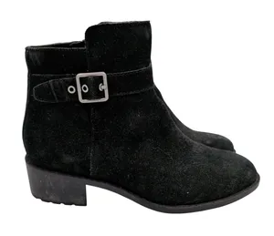 Cole Haan Black Suede Waterproof Ankle Boots G14 D42388‎ Womens 6.5B Lug Sole thumbnail 1