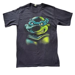 Anvil Teenage Mutant Ninja Turtles Leonardo Navy Blue T-shirt Size Medium thumbnail 1