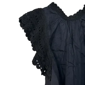 Ulla Johnson Handmade Kai Ramie black flounce Goth feminine blouse 10 thumbnail 9