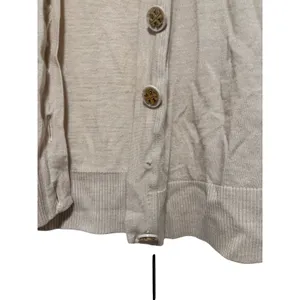 Tory Burch Beige Merino Wool Button Cardigan M thumbnail 2