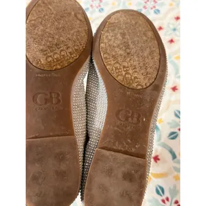 Gianni Bini Womens Silver‎ Rhinestone Ballet Flats Grey Sparkly Slip On Shoes 8M thumbnail 4